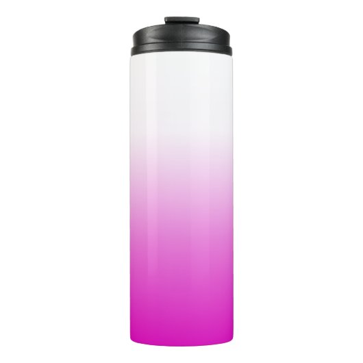 Roze Ombr Gradient Achtergrond Design-60416 Thermosbeker (Voorkant)