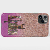 Roze Ombre Alpaca Design iPhone Hoesje (Achterkant horizontaal)