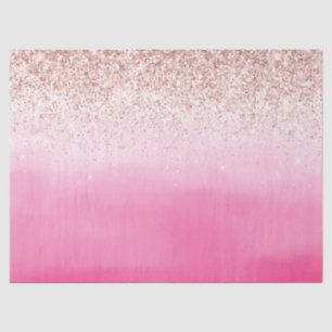 Roze ombre Blush Glitter Sparkle Tissuepapier