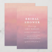 Roze Ombre Boho Minimalistisch Vrijgezellenfeest Kaart (Voorkant / Achterkant)