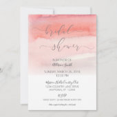 Roze Ombre Bruids Douche Uitnodiging (Voorkant)
