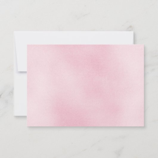 roze ombre bruiloft uitnodiging rsvp (Achterkant)