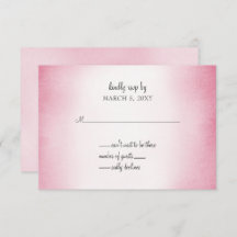 roze ombre bruiloft uitnodiging rsvp