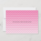 Roze Ombre Chevron Baby Sip en Zie Kaart (Achterkant)
