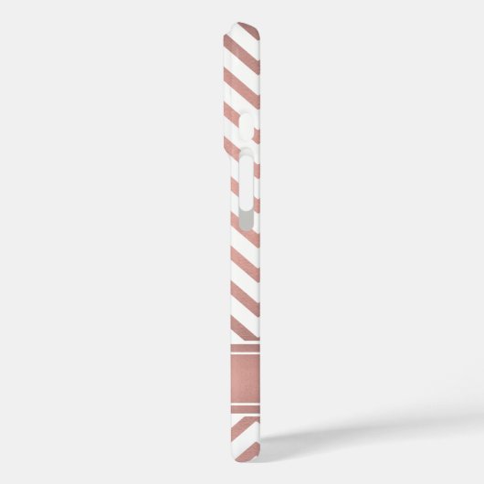 Roze Ombre Chevron Patroon Eenvoudig Modern Monogr Case-Mate iPhone Case (Achterkant / Links)