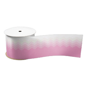 Roze Ombre Chevron Patroon Satijnen Lint