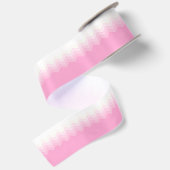 Roze Ombre Chevron Patroon Satijnen Lint (Achterkant)