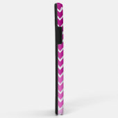 Roze ombre Chevron persoonlijke iPhone Case (Achterkant/rechts)