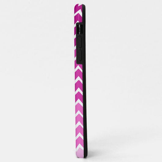 Roze ombre Chevron persoonlijke iPhone Case (Achterkant/links)