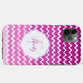 Roze ombre Chevron persoonlijke iPhone Case (Achterkant (horizontaal))