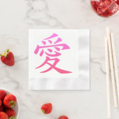 Roze Ombre Chinees Liefde Symbool Servet (Insitu)