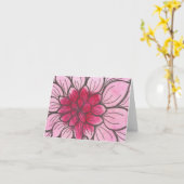 Roze Ombre Chrysanthemum Kaart met envelop (Gele Bloem)