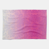 Roze Ombre Damask Bloemen Keukenhanddoek (Horizontaal)