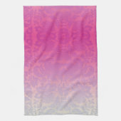 Roze Ombre Damask Bloemen Keukenhanddoek (Verticaal)