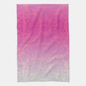 Roze Ombre Damast Bloem Keukenhanddoek (Verticaal)