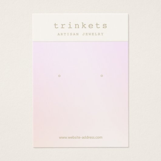 Roze ombre die juwelier-display Kaart verdient (Voorkant)
