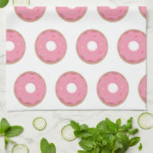 Roze Ombre Donuts Donut Strooisel Bakkerij Theedoek (Gevouwen)