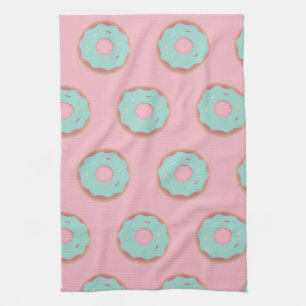 Roze Ombre Donuts Turquoise Donut Sprinkels Bakker Theedoek