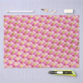Roze ombre en Gold Foil Shimmer Mermaid Scales Tissuepapier (Craft)