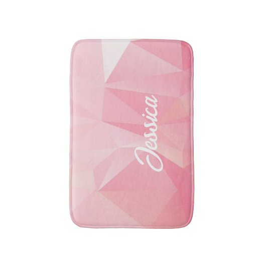Roze ombre geometrisch patroon van de gradiënt badmat (Voorkant Verticaal)