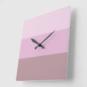 Roze ombre gestreept vierkante klok (Hoek)