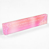 Roze ombre Glitter Sparkle Microblading Brows Naambordje