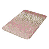 Roze ombre Gold Glitter Glitz Leopard Print Badmat (Gekanteld)