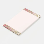 Roze ombre Gold Glitter Glitz Leopard Print Post-it® Notes (Schuin)
