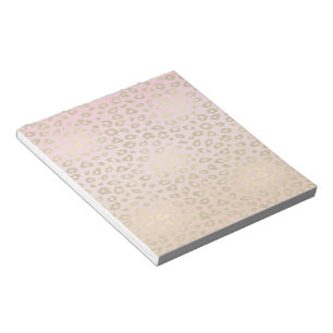 Roze ombre Gold leopard Print Notitieblok