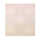 Roze ombre Gold leopard Print Notitieblok (Voorkant)