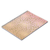 Roze ombre Gold leopard Print Notitieboek (Linkerzijde)
