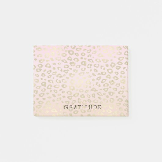 Roze ombre Gold leopard Print Post-it® Notes (Voorkant)