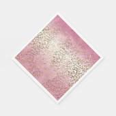 Roze ombre Gold leopard Print Servet (Hoek)