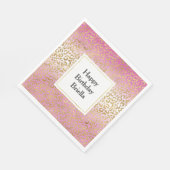 Roze ombre Gold leopard Print Servet (Hoek)