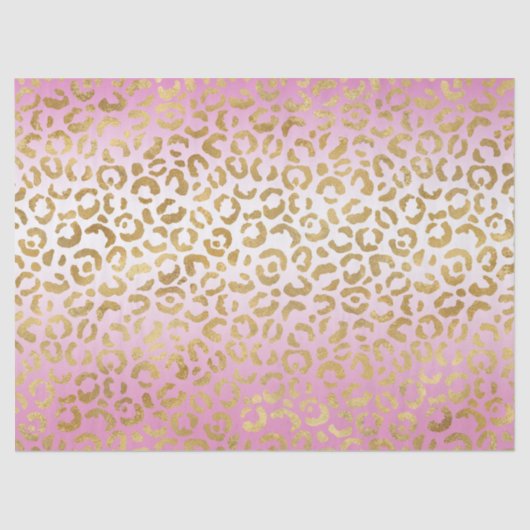 Roze ombre Gold leopard Print      Tissuepapier (Voorkant)