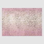 Roze ombre Gold leopard Print Tissuepapier (Voorkant)