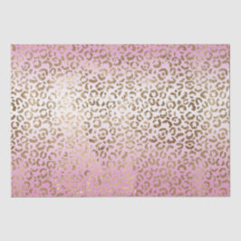 Roze ombre Gold leopard Print Tissuepapier