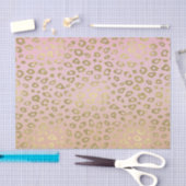 Roze ombre Gold leopard Print Tissuepapier (Craft)