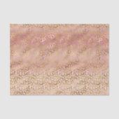 Roze ombre Gold leopard Print Tissuepapier (Voorkant)