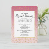 Roze Ombre Goud Chic Circles vrijgezellenfeest Kaart (Staand voorkant)