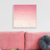 Roze Ombre Goud Chic Cirkels Canvas Afdruk (Insitu (Woonkamer))