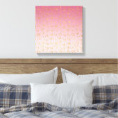 Roze Ombre Goud Chic Cirkels Canvas Afdruk (Insitu (Slaapkamer))
