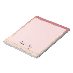 Roze Ombre Goud Chic Cirkels Notitieblok