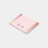 Roze Ombre Goud Chic Cirkels Post-it® Notes (Schuin)