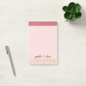 Roze Ombre Goud Chic Cirkels Post-it® Notes (Kantoor)