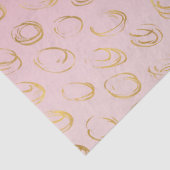 Roze Ombre Goud Chique Cirkels Tissuepapier (Detail)