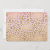 Roze Ombre Goud Luipaard Print Verjaardag Kaart (Achterkant)