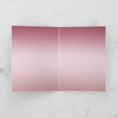 Roze Ombre Goud Wit Sparkles Kaart (Binnen)