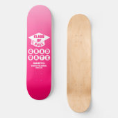 Roze Ombre Gradient Afstuderen Persoonlijk Skateboard (Voorkant)
