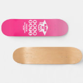 Roze Ombre Gradient Afstuderen Persoonlijk Skateboard (Horizontaal)